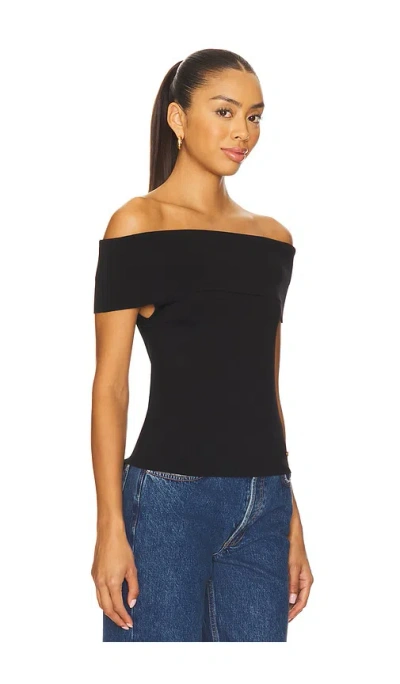 Anine Bing Shoulder Design Fitted Silhouette Soft Stretchable In Black