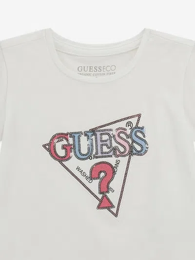 Guess Girls High Low T-shirt In White