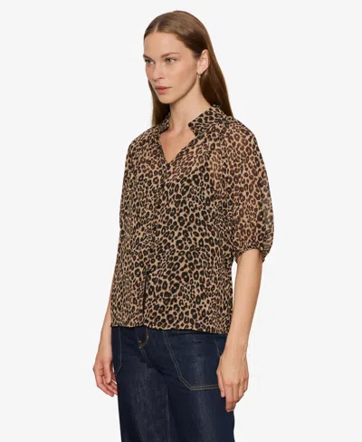 Sanctuary Women's Keep Me Close Collared Blouse In Brown