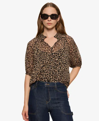 Sanctuary Women's Keep Me Close Collared Blouse In Brown