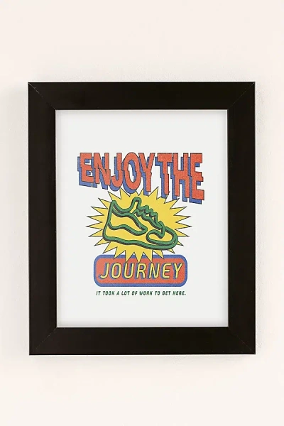 Urban Outfitters Refined Collective Enjoy The Journey Art Print In Black Matte Frame At  In Multi