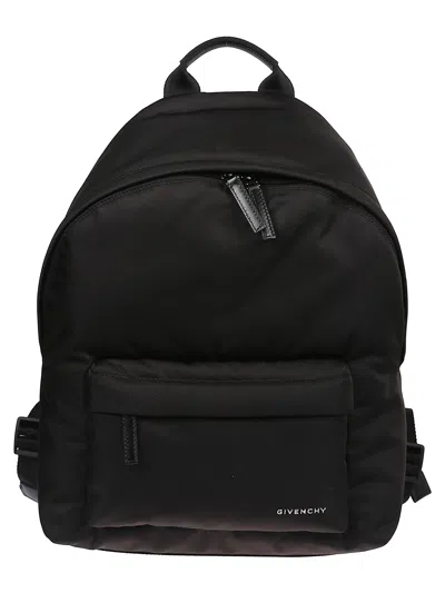 Givenchy Black Backpack With Adjustable Shoulder Straps And Logo On Front In Tech Fabric Man