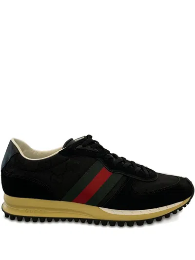 Gucci Sneaker Re-motion In Black Gg Fabric Men