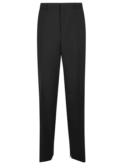 Gucci Drawstring Wool Blend Pants In Black