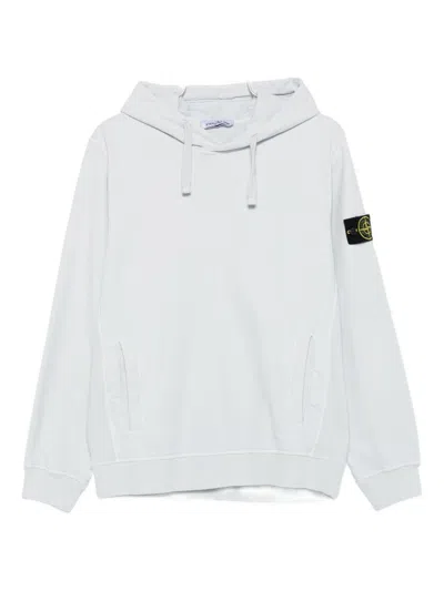 Stone Island Organic Cotton Hoodie In Blue