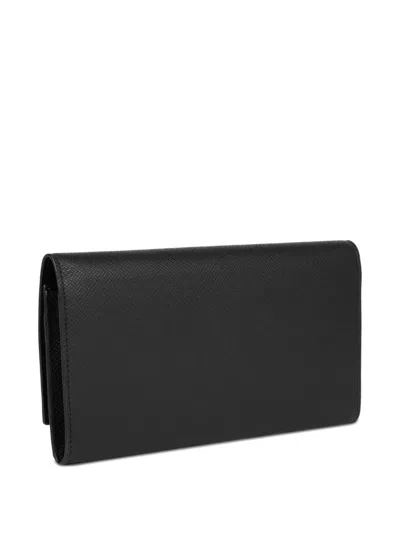 Smythson Womens Black Marshall Panama Cross-grain Leather Travel Wallet In Black