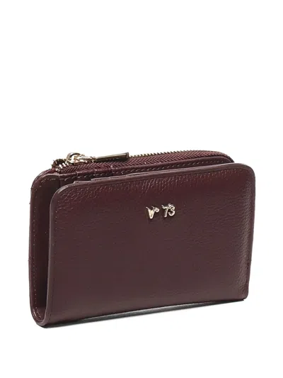 V73 Zip-around Wallet In Red