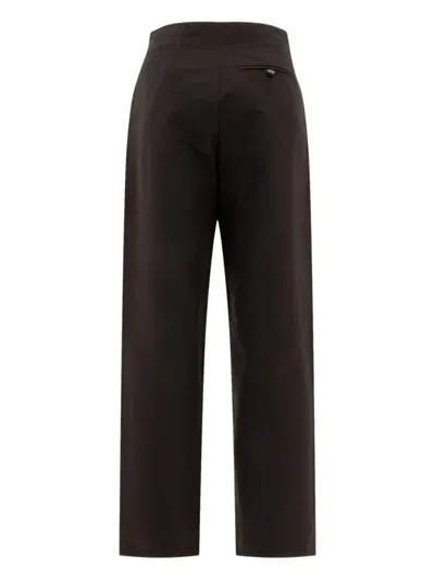Soeur Tailored Trousers With Buttoned Back Pocket In Black