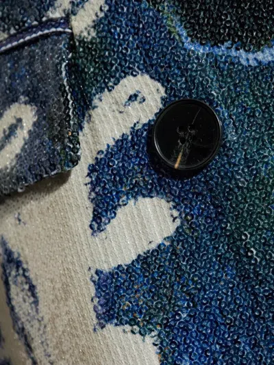 Munthe Laurelee Sequin Abstract-print Blazer In Multi