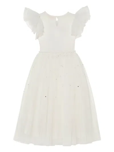 Tutu Du Monde Floral-embellished Tulle Dress In White
