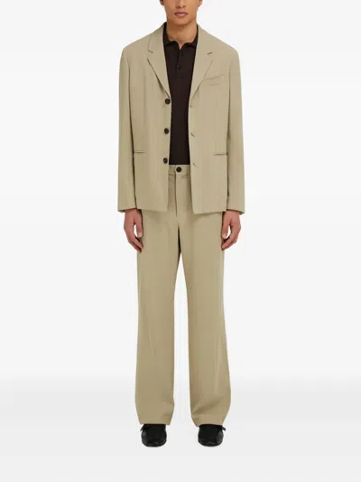 Ferragamo Four-button Single-breasted Blazer In Neutral