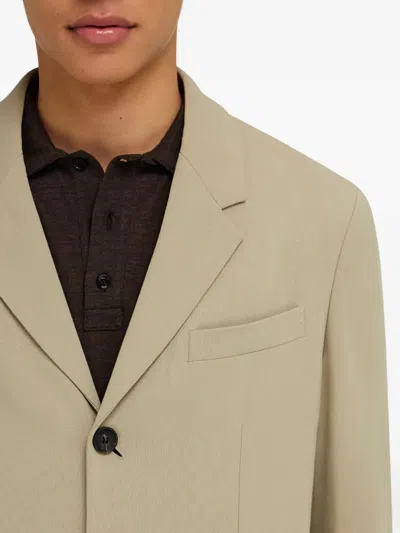 Ferragamo Four-button Single-breasted Blazer In Neutral