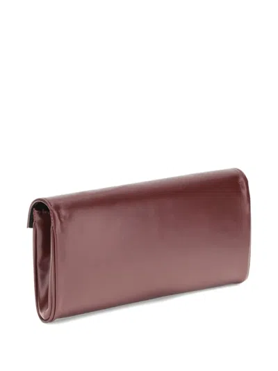 Giuseppe Zanotti Flutie Leather Clutch Bag In Brown