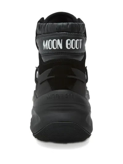 Moon Boot Black Moon247 Xlace Mid Sneakers In Black
