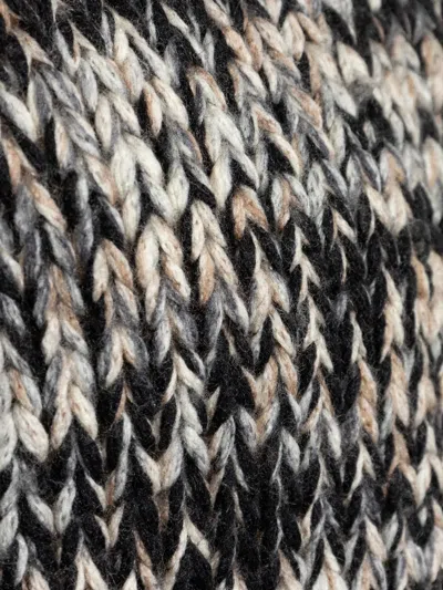 Lemaire Wool-blend Melange Sweater In Gray