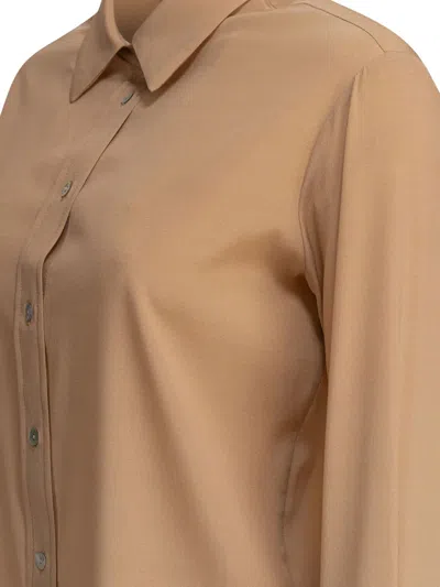 Sleep No More Silk-elastane Blend Shirt With Classic Collar In Neutral