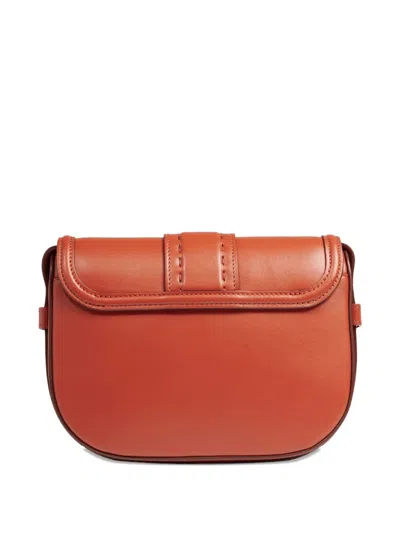 Lancel Sienna Leather Flap Satchel In Pattern