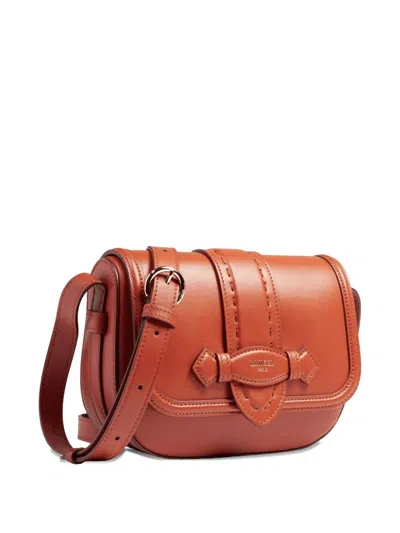 Lancel Sienna Leather Flap Satchel In Pattern