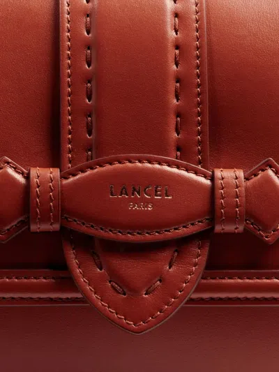 Lancel Sienna Leather Flap Satchel In Pattern