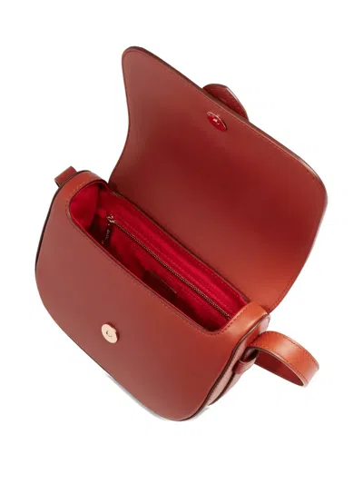 Lancel Sienna Leather Flap Satchel In Pattern