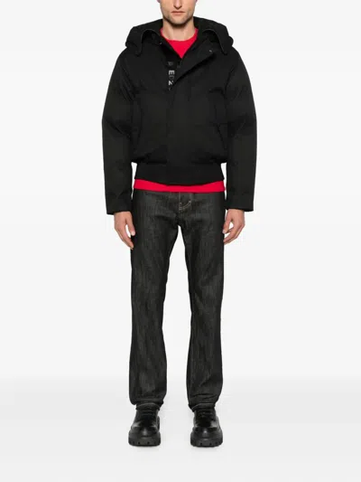 Dsquared2 Straight-leg Denim Jeans With Cotton-elastane Blend In Black