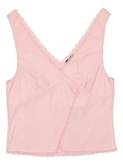 Callipygian V-neck Tank Top In Pink