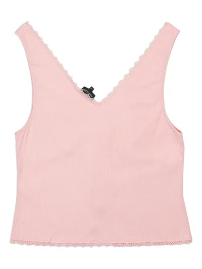 Callipygian V-neck Tank Top In Pink