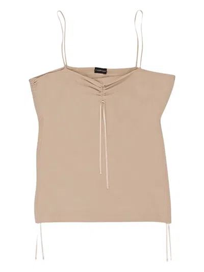 Callipygian Cami Tank Top In Brown