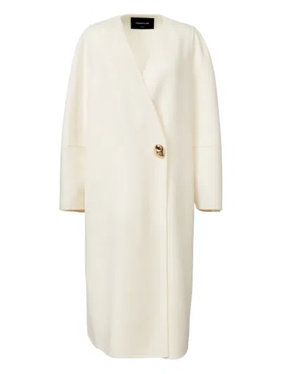 Fabiana Filippi Cashmere Wrap Coat In White