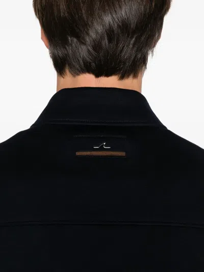 Paul & Shark Stylish Short Jacket Point Collar Side Pockets In Black