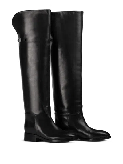 Le Silla Buckle-detail Boots In Black
