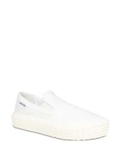 Lanvin Round-toe Sneakers In White