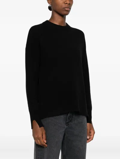 Roberto Collina Black Wool Crew-neck Sweater In Black