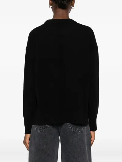 Roberto Collina Black Wool Crew-neck Sweater In Black