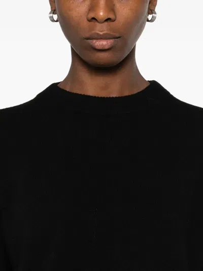 Roberto Collina Black Wool Crew-neck Sweater In Black