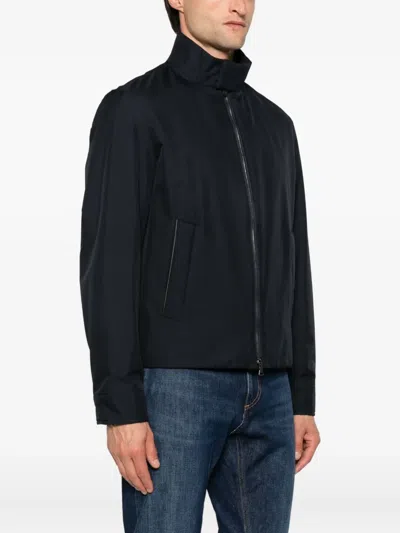 Paul & Shark Zip-front Stand-collar Jacket In Blue