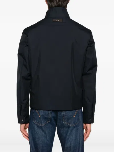 Paul & Shark Zip-front Stand-collar Jacket In Blue