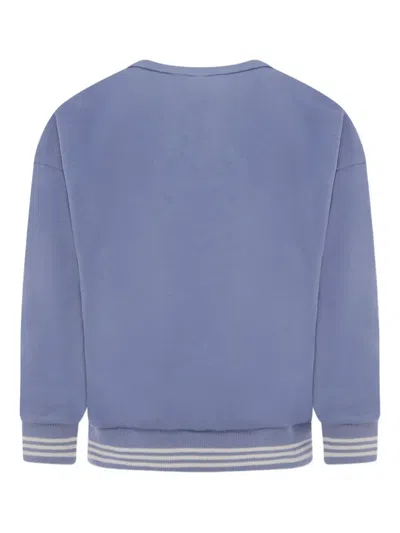 Petit Bateau Letter-patch Sweatshirt In Blue