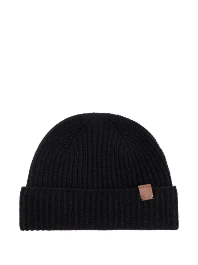 羊绒罗纹套头帽