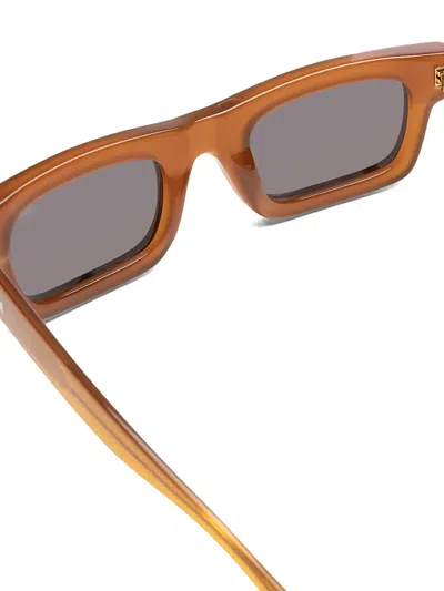 Rhude Lightning Rectangle Sunglasses In Yellow