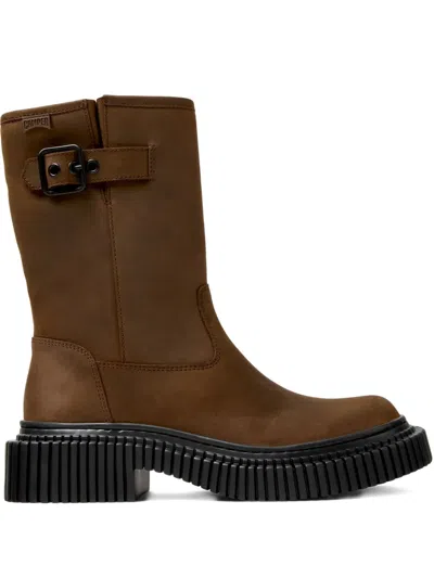 Camper 33mm Pix Berlin Buckle-embellished Boots In Brown