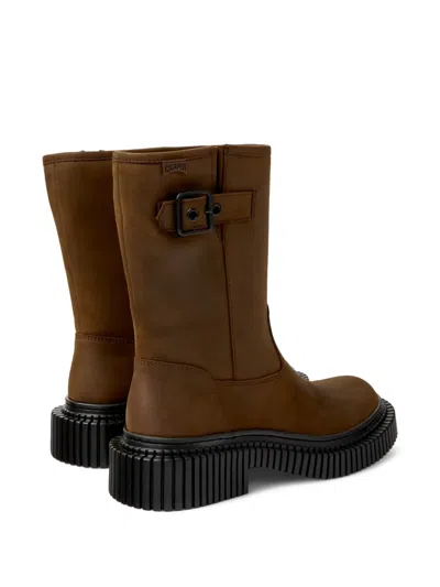 Camper 33mm Pix Berlin Buckle-embellished Boots In Brown