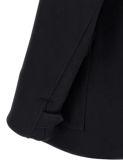 Dsquared2 Wool Coat With Button Detailing And Pockets In Black