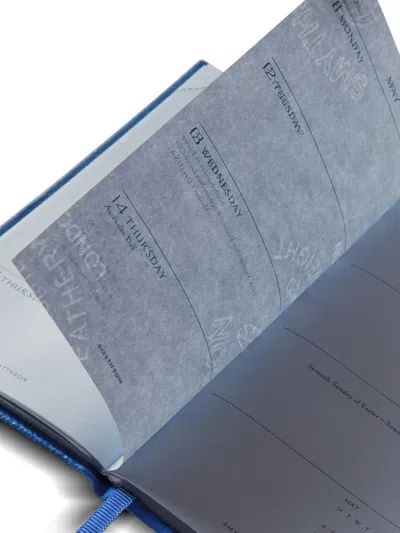 Smythson Panama Leather Weekly Diary 2026 In Blue