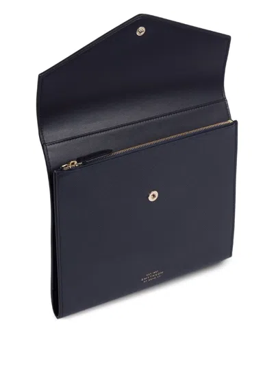 Smythson Envelope-flap Notebook In Black