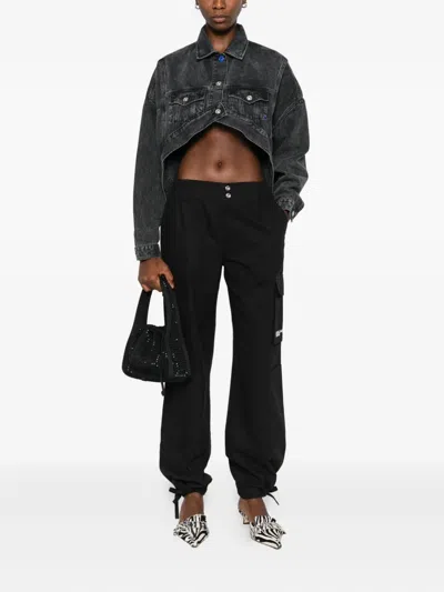 Karl Lagerfeld Button-fastening Denim Jacket In Black