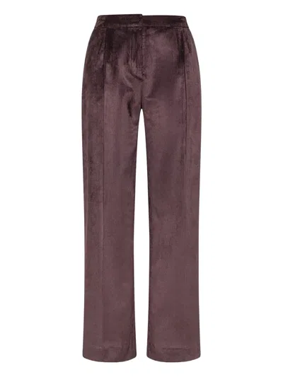 Cruna Pleated-front Corduroy Trousers In Brown