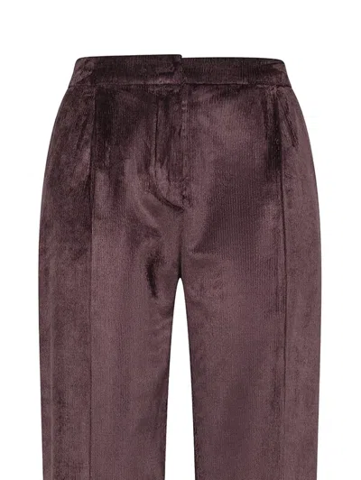 Cruna Pleated-front Corduroy Trousers In Brown