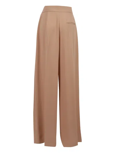 Alberta Ferretti Alberta Ferreti Cady Stretch Wide Leg Trousers In Brown