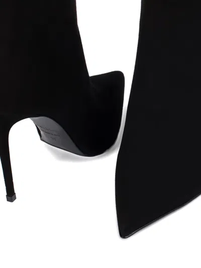 Le Silla 100mm Pointed-toe Stiletto Boots In Black